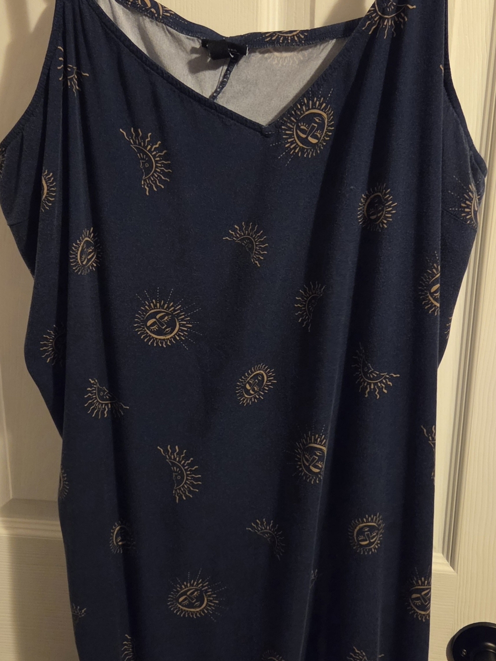 Navy Sun Motif Negligee